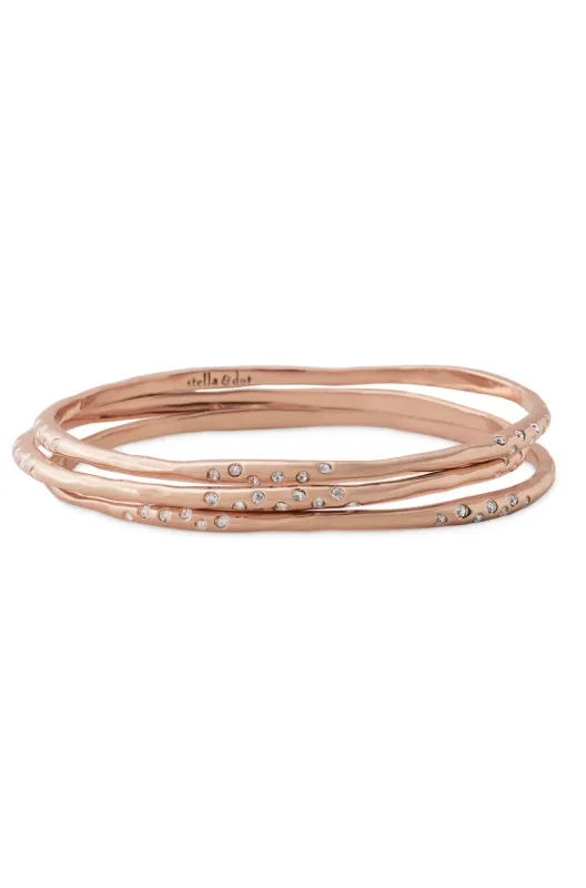Rhea Bangles - Rose Gold made by Stella & Dot