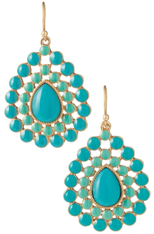 Charlize Teardrop Earring - Turquoise made by Stella & Dot