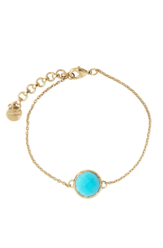 Turquoise and Gold Bracelet [B254TU] made by Stella & Dot