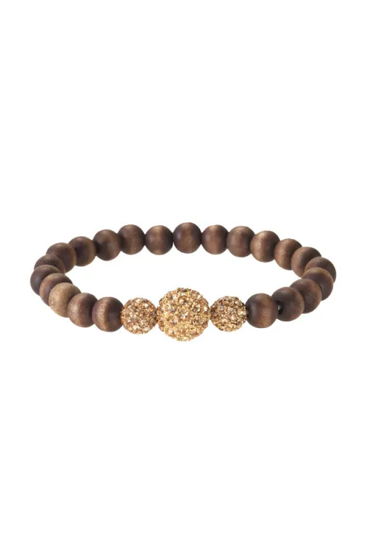 Brown Beaded Bracelet [B160] made by Stella & Dot