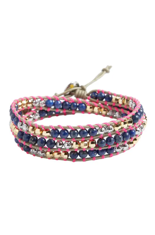 Wanderlust Triple Wrap Bracelet - Pink made by Stella & Dot