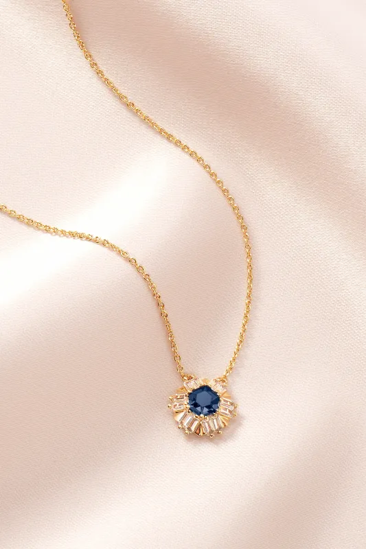 Blue and White Stone Gold Necklace made by Stella & Dot
