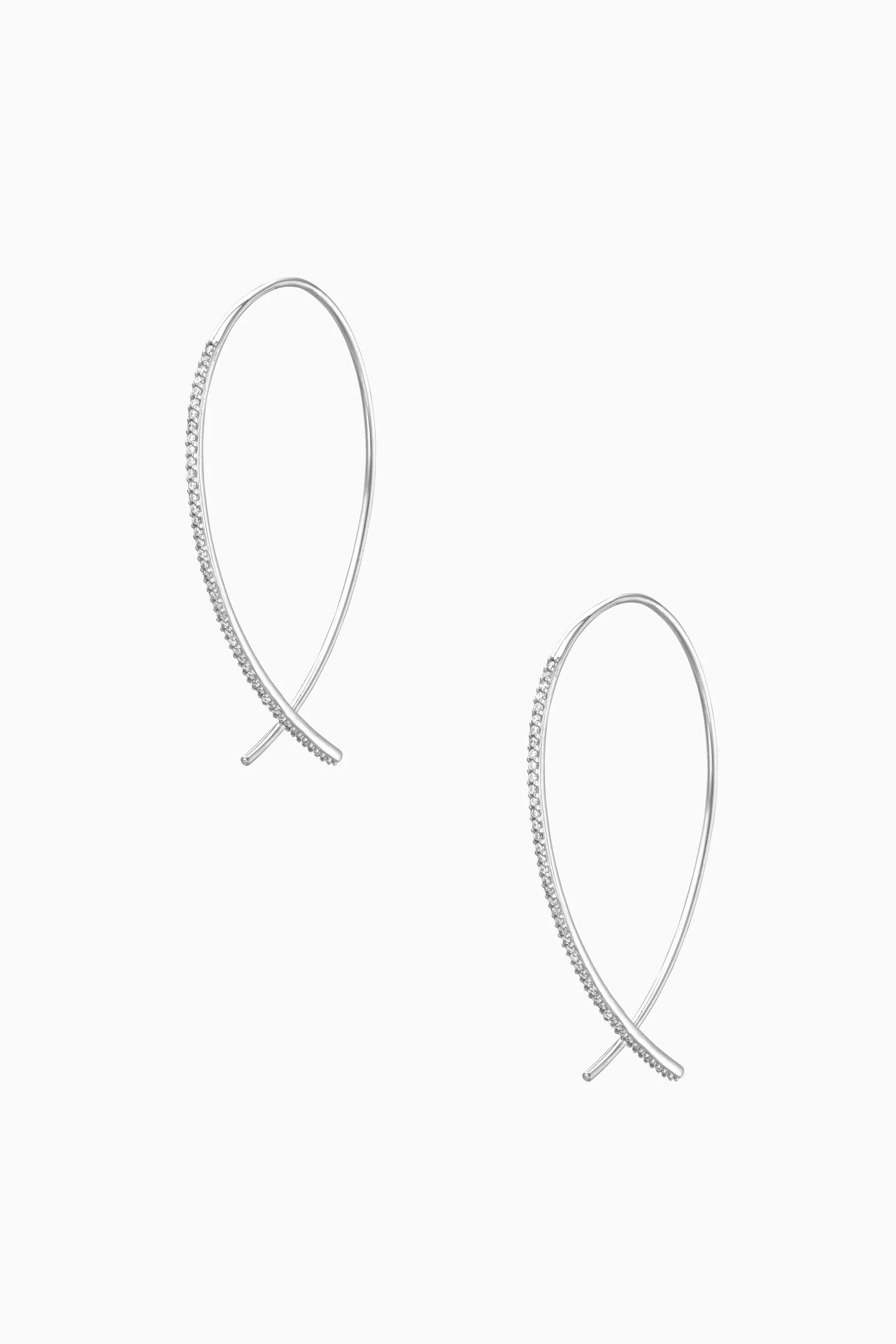 Pave Arc Earrings - Silver sold by Stella & Dot