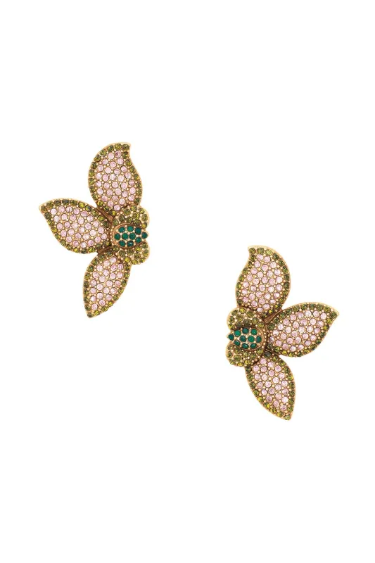 Pave Petal Studs made by Stella & Dot