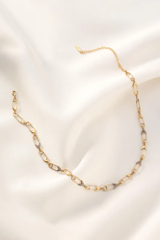 Safety Pin Link Necklace made by Stella & Dot
