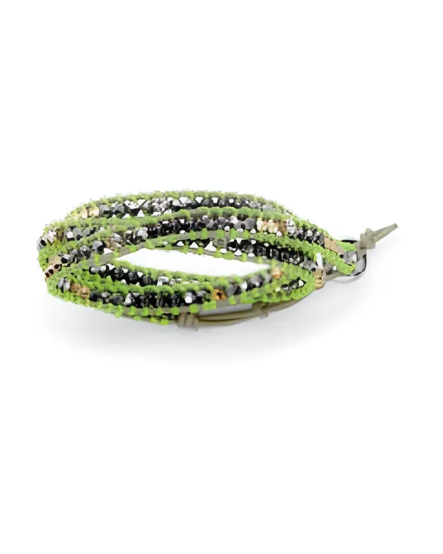 Wanderlust Triple Wrap Bracelet - Green made by Stella & Dot