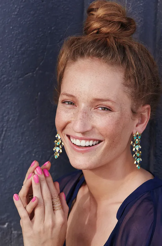 Stone Tile Chandelier Earrings made by Stella & Dot