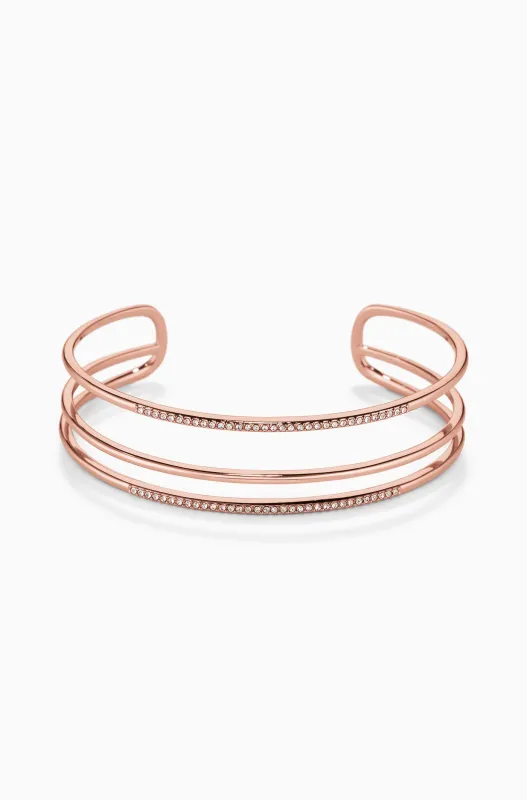Pave Open Bar Cuff - Rose Gold made by Stella & Dot