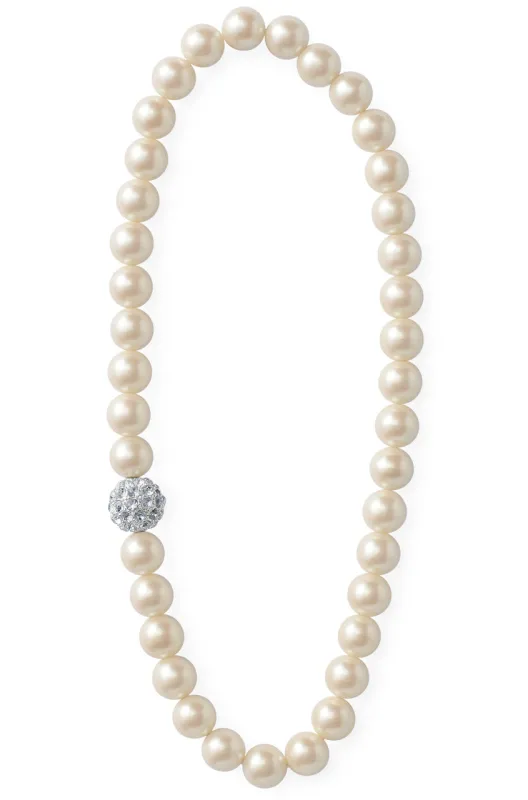 Pearl Necklace with Crystal made by Stella & Dot