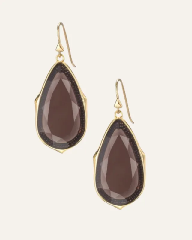 Sentiment Stone Drops - Smoky Quartz made by Stella & Dot