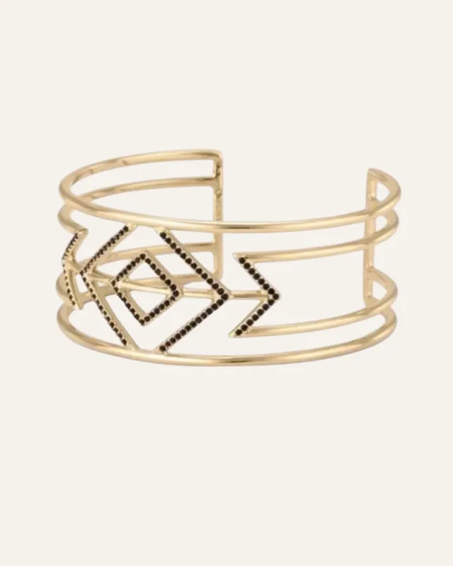 Gold Geometric Cuff [B338G] made by Stella & Dot