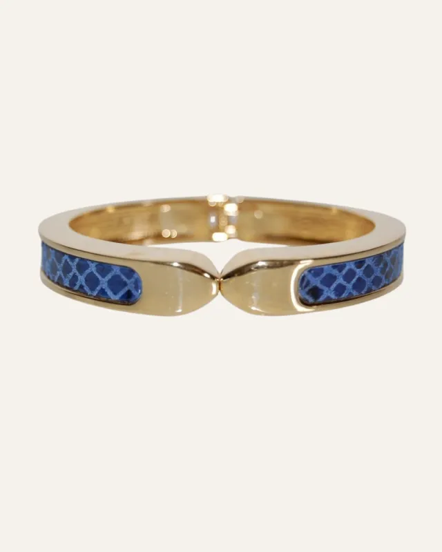 Blue Snakeskin and Gold Cuff [B223BL] made by Stella & Dot