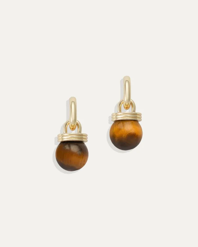 Celeste Earrings in Tiger's Eye made by Stella & Dot