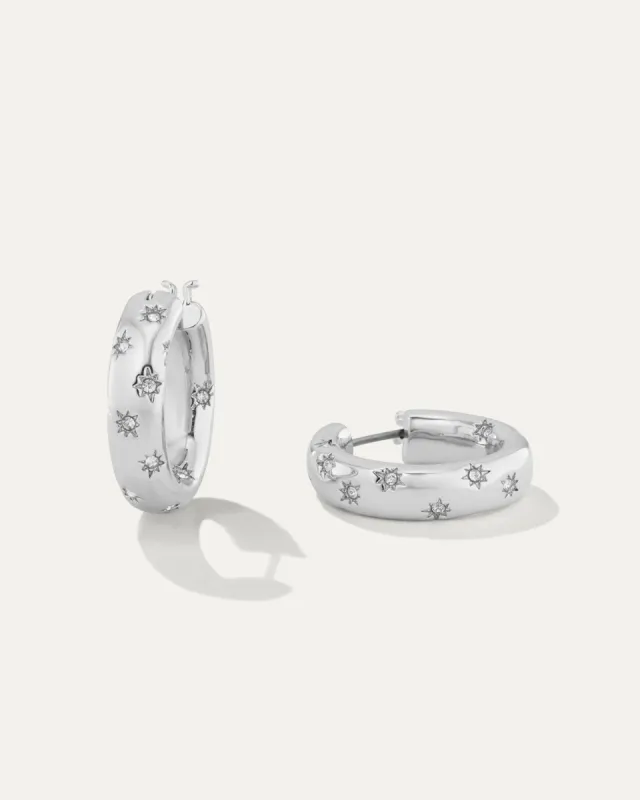 Celestial Hoops Silver sold by Stella & Dot