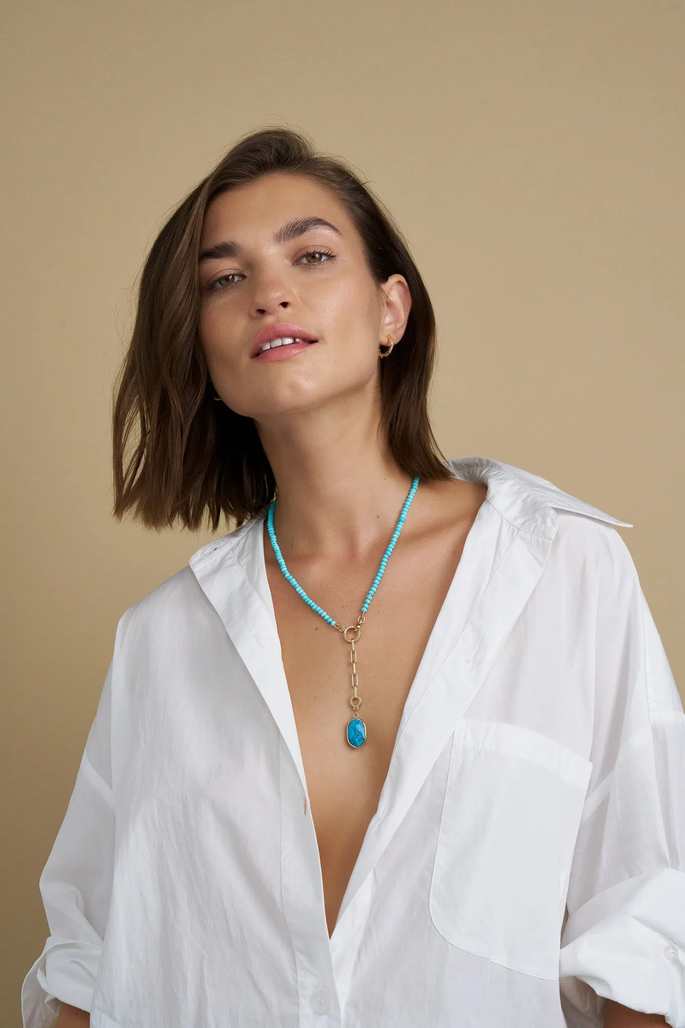 Turquoise Silver Tatum Charm sold by Stella & Dot product image thumbnail 2