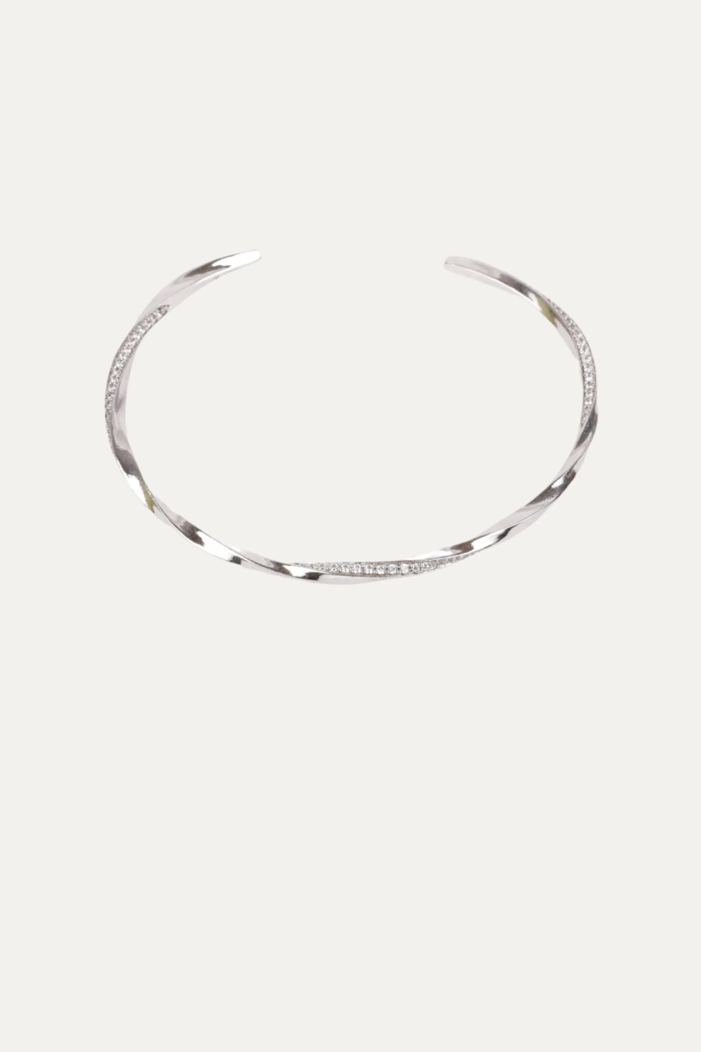 Twist Pave Cuff Silver sold by Stella & Dot