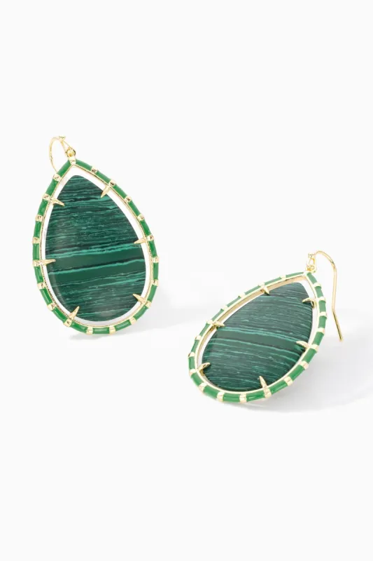 Cricket Semi-Precious Stone Earrings Green sold by Stella & Dot