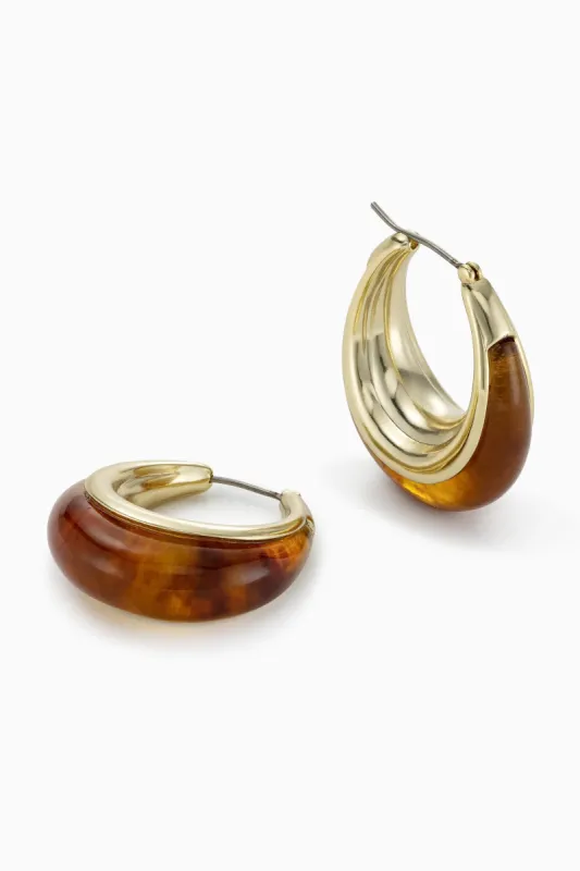 Amber Hoop Huggies sold by Stella & Dot