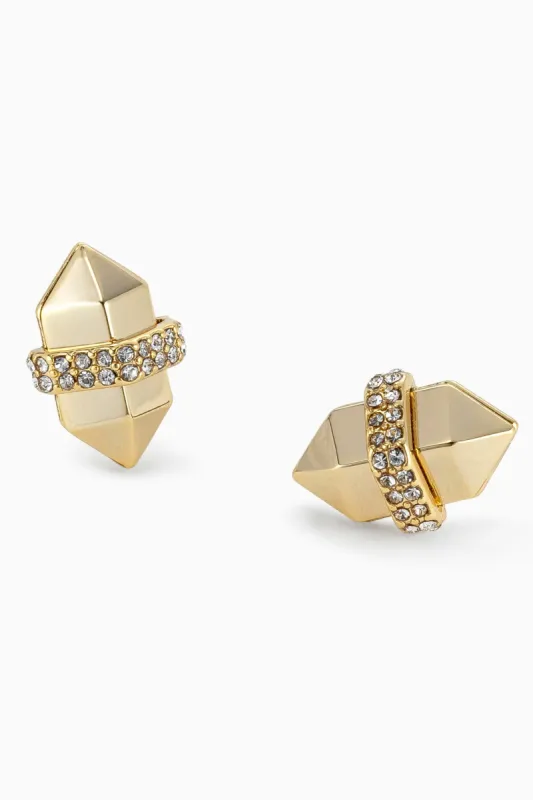 Rebel Gold Studs sold by Stella & Dot