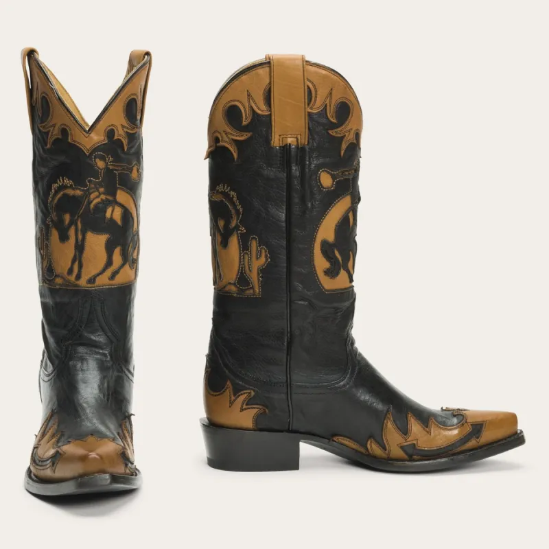 Faye Cowgirl & Horse Underlay Leather Boot sold by Stetson
