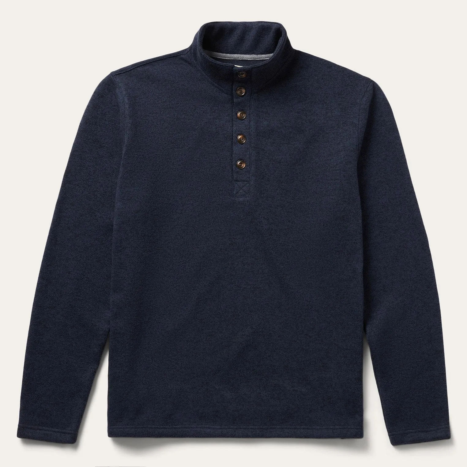 Button-Front Blue Pullover Knit Sweater sold by Stetson