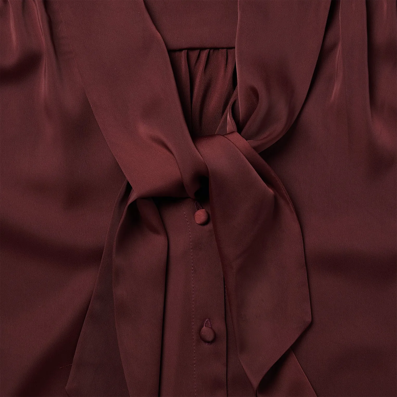 Wine Satin Blouse sold by Stetson product image thumbnail 3