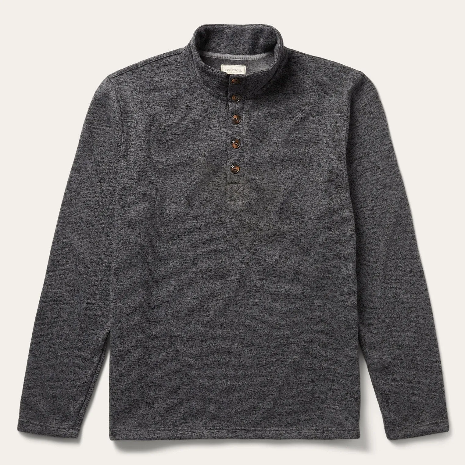 Button-Front Grey Pullover Knit Sweater sold by Stetson