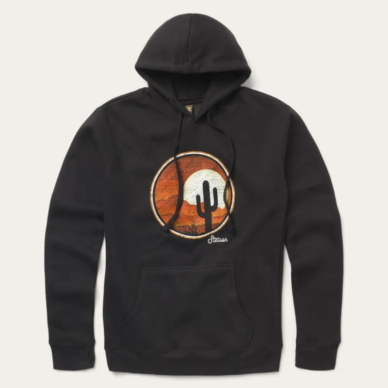 Black Desert Scene Fleece Knit Hooded Sweatshirt sold by Stetson