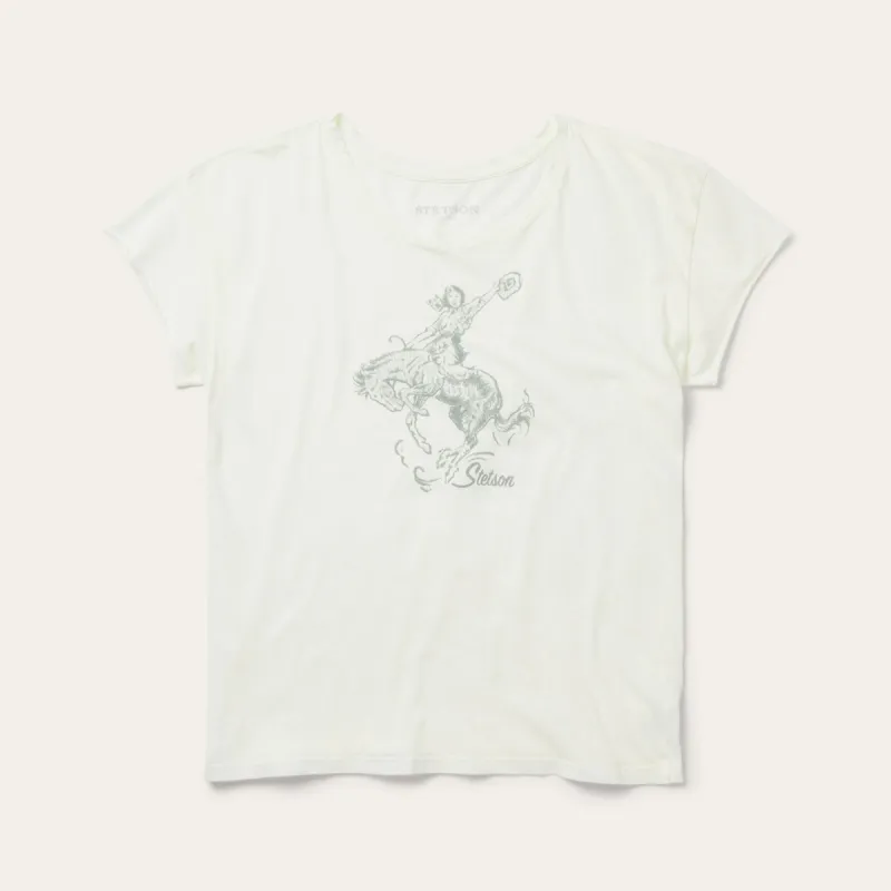 Bucking Cowgirl Graphic Tee sold by Stetson