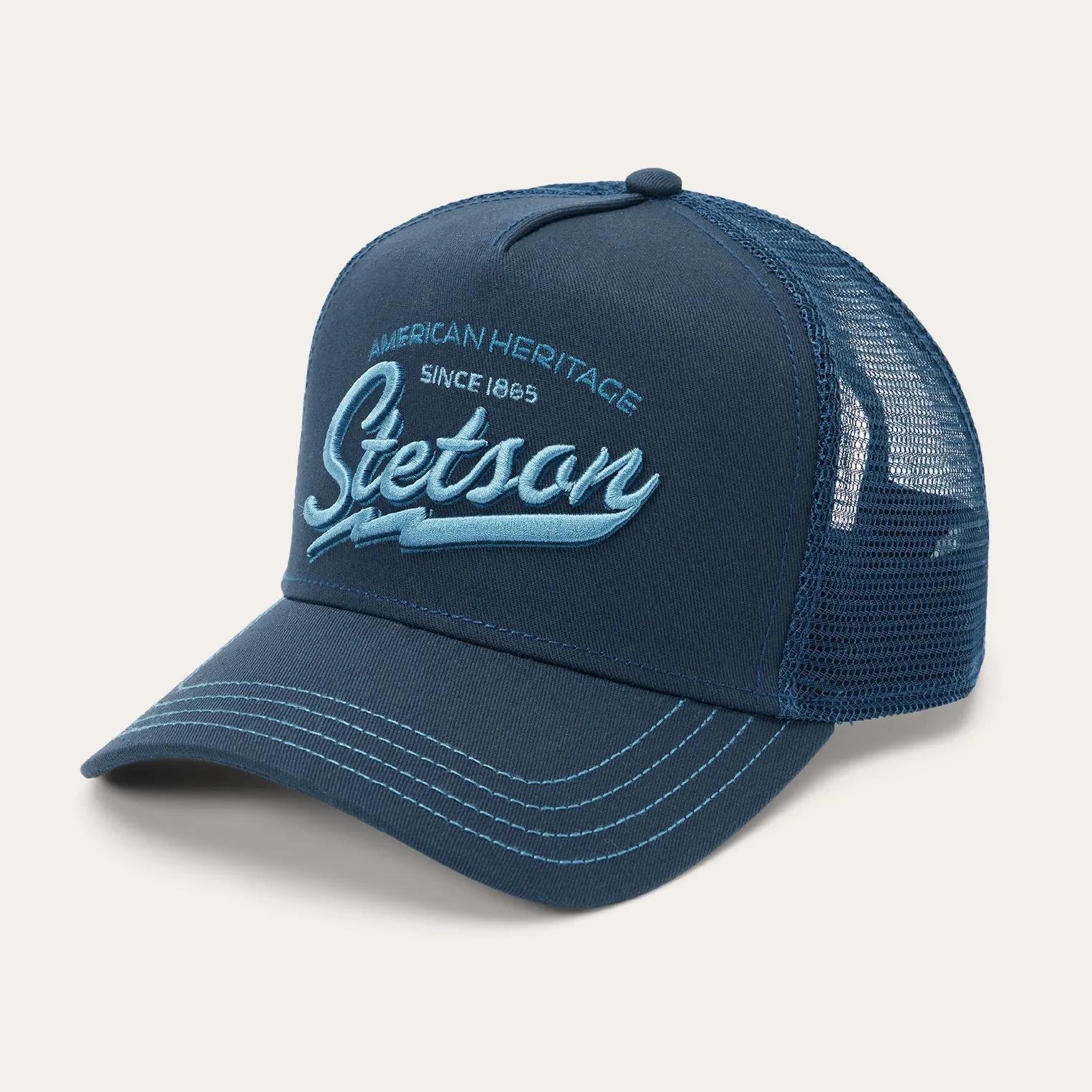 Navy Embroidered 1865 Trucker Cap sold by Stetson product image thumbnail 2