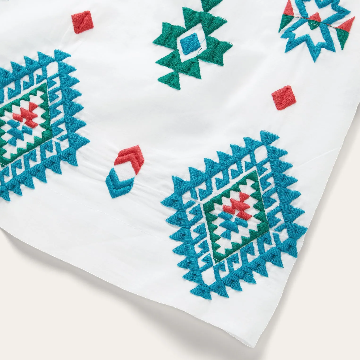 Bright Schiffli Embroidered White Cotton Lawn Dress sold by Stetson product image thumbnail 4