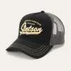 Black Embroidered 1865 Trucker Cap sold by Stetson