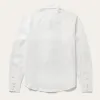 Floral Embroidered White Linen Shirt sold by Stetson