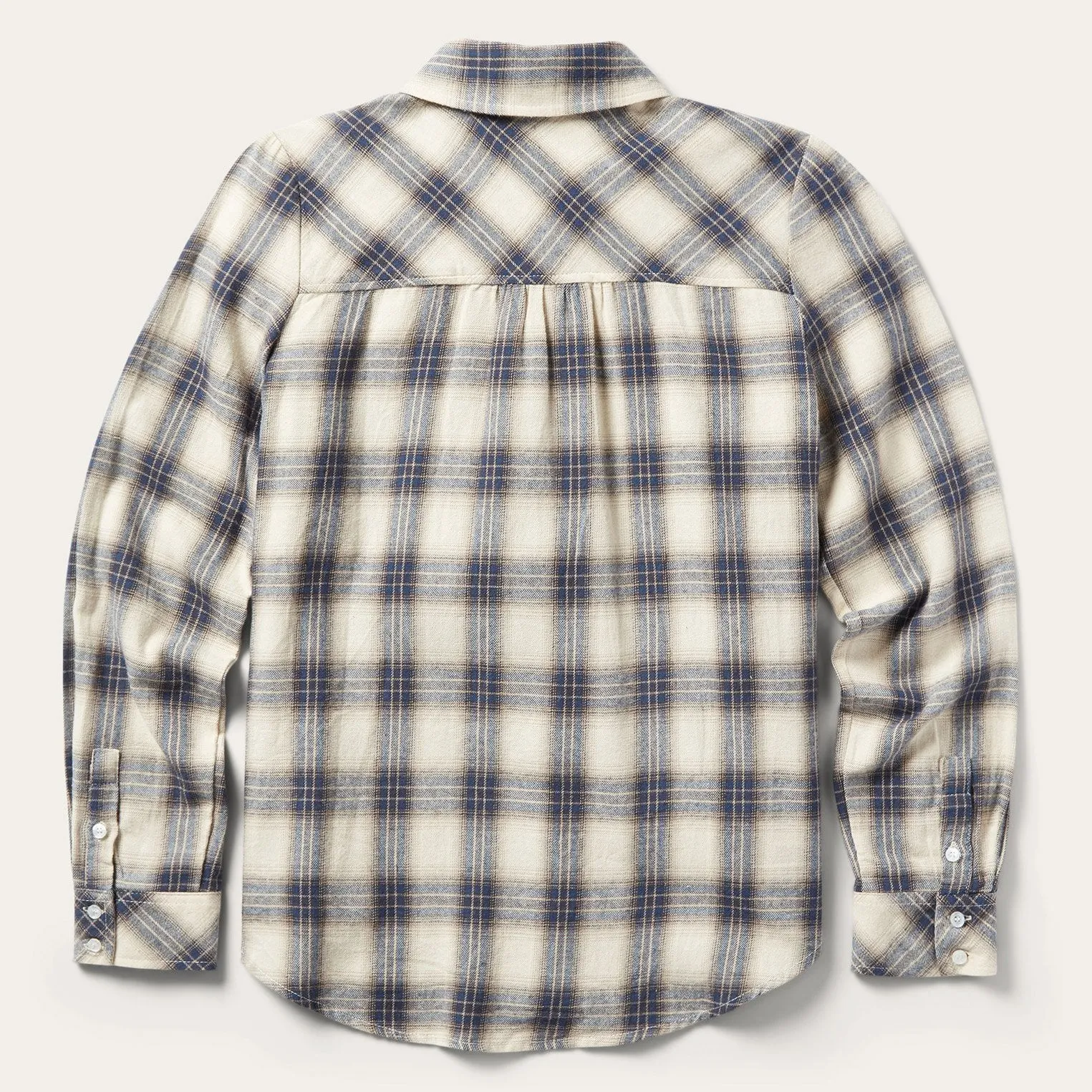 Classic Western Flannel Shirt in White Cream sold by Stetson product image thumbnail 2