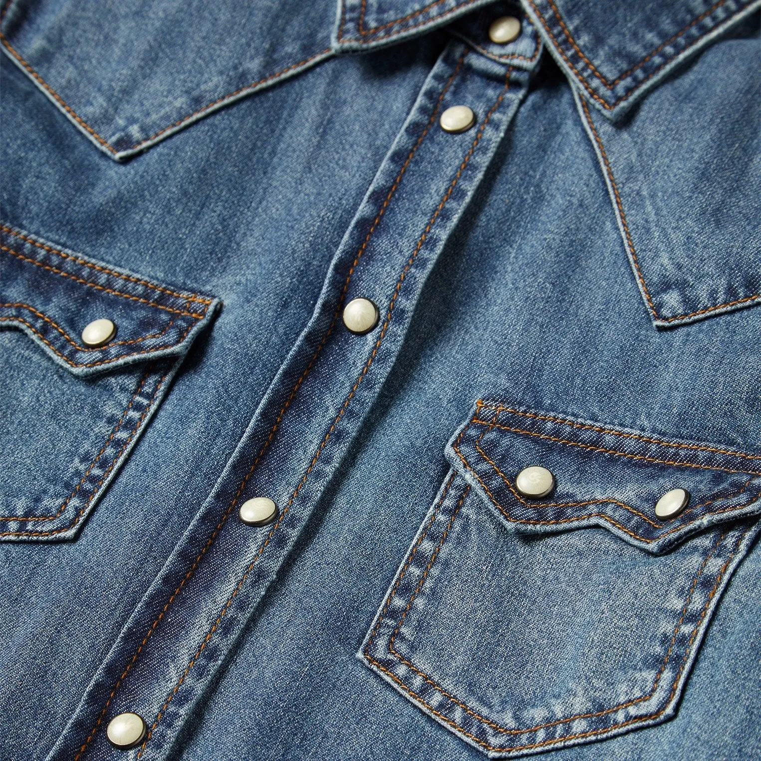 Distressed Denim Shirt sold by Stetson product image thumbnail 4