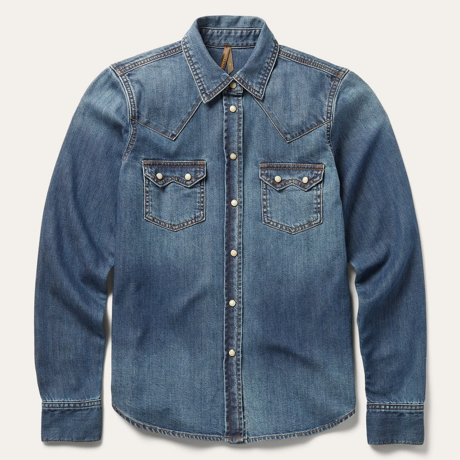 Distressed Denim Shirt sold by Stetson