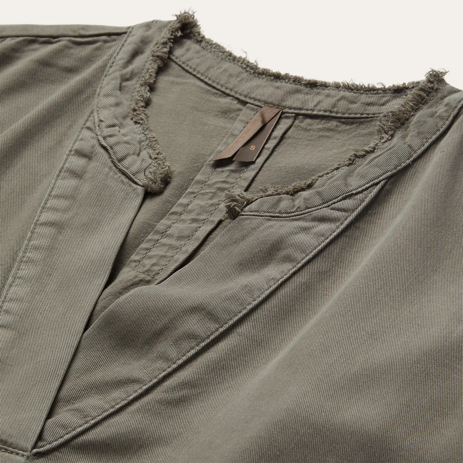 Olive Twill Peasant Blouse sold by Stetson product image thumbnail 4