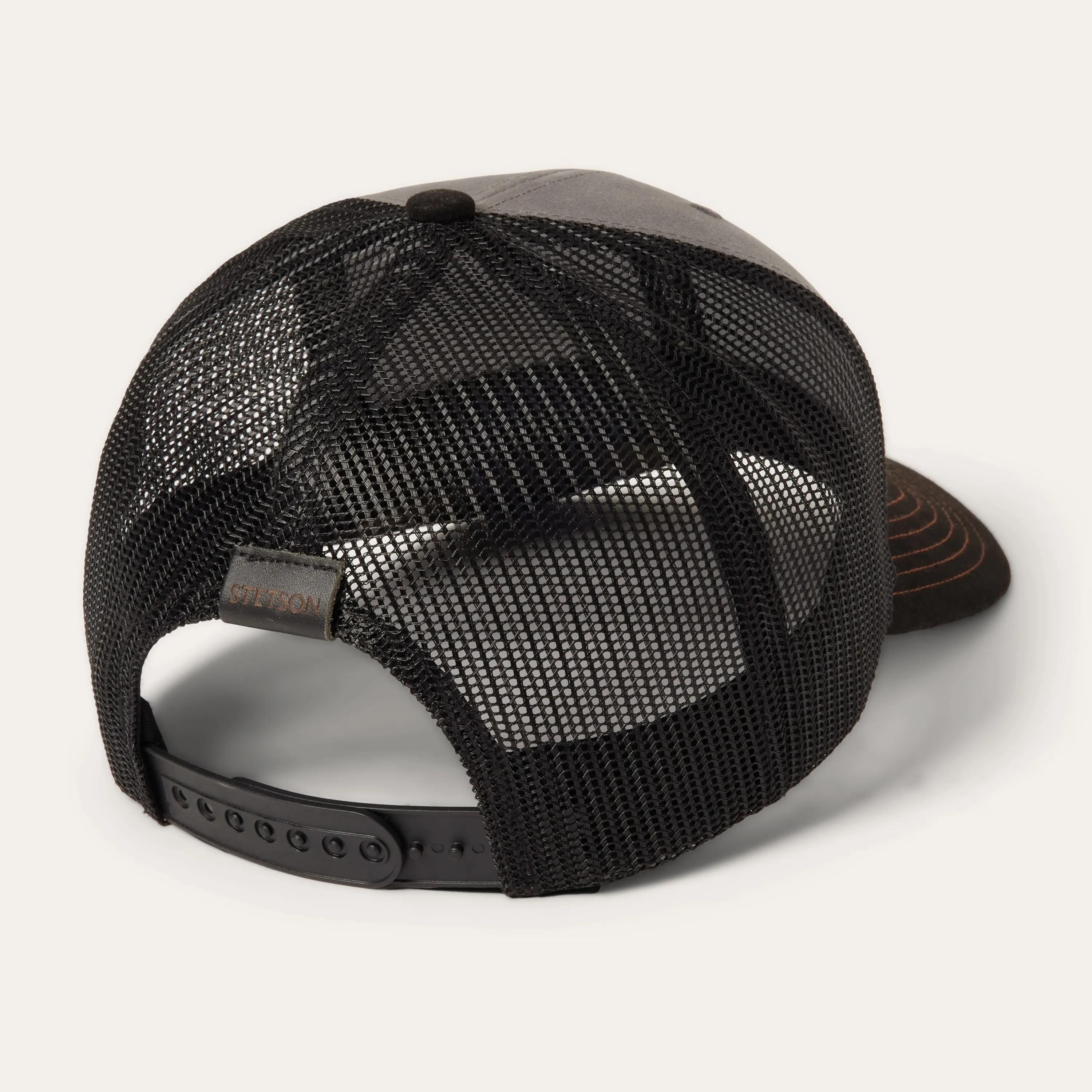 Grey Heritage Script Trucker Cap sold by Stetson product image thumbnail 4