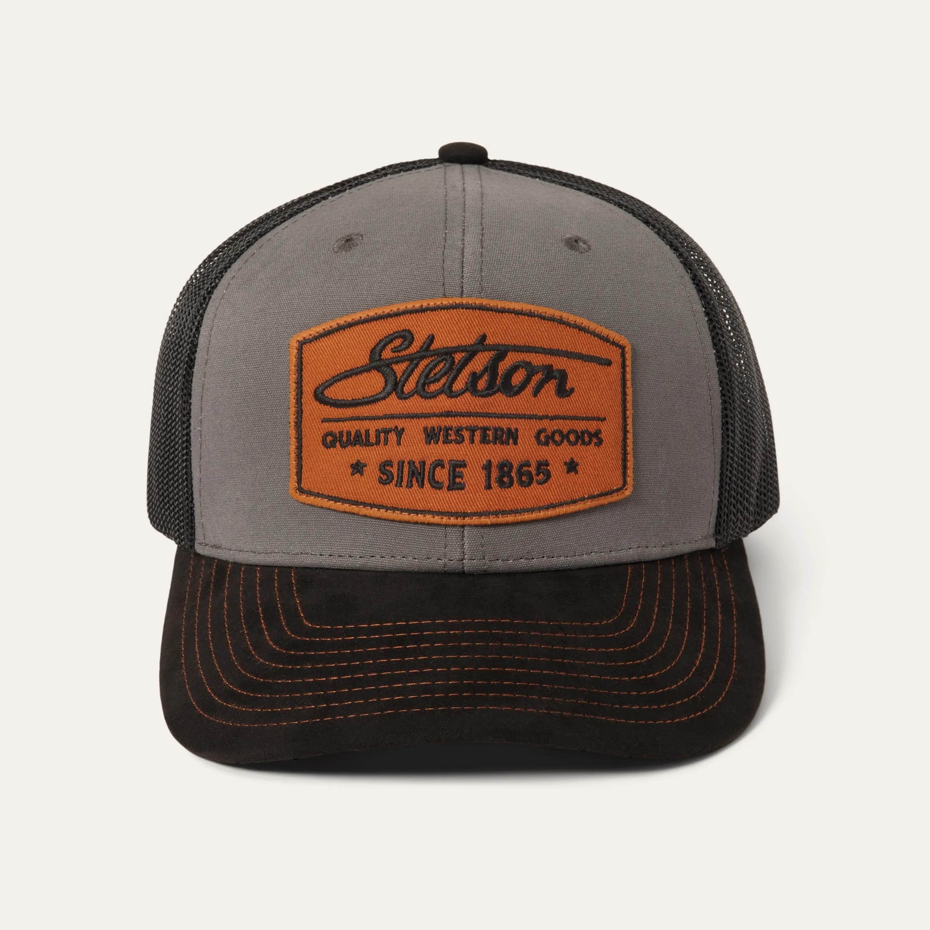 Grey Heritage Script Trucker Cap sold by Stetson