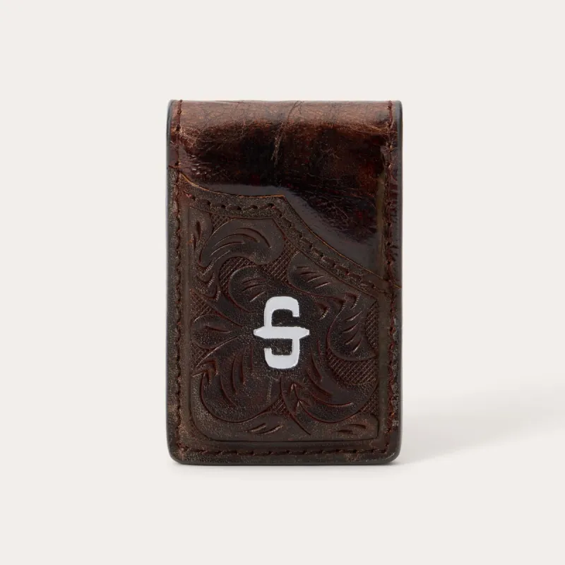 Tooled Embossed Croco Money Clip sold by Stetson