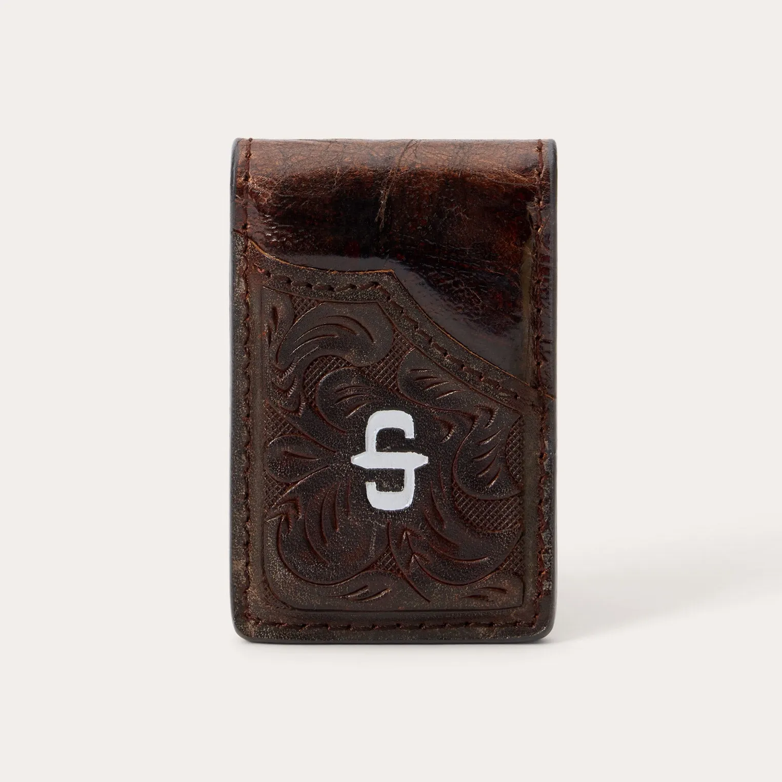 Tooled Embossed Croco Money Clip sold by Stetson