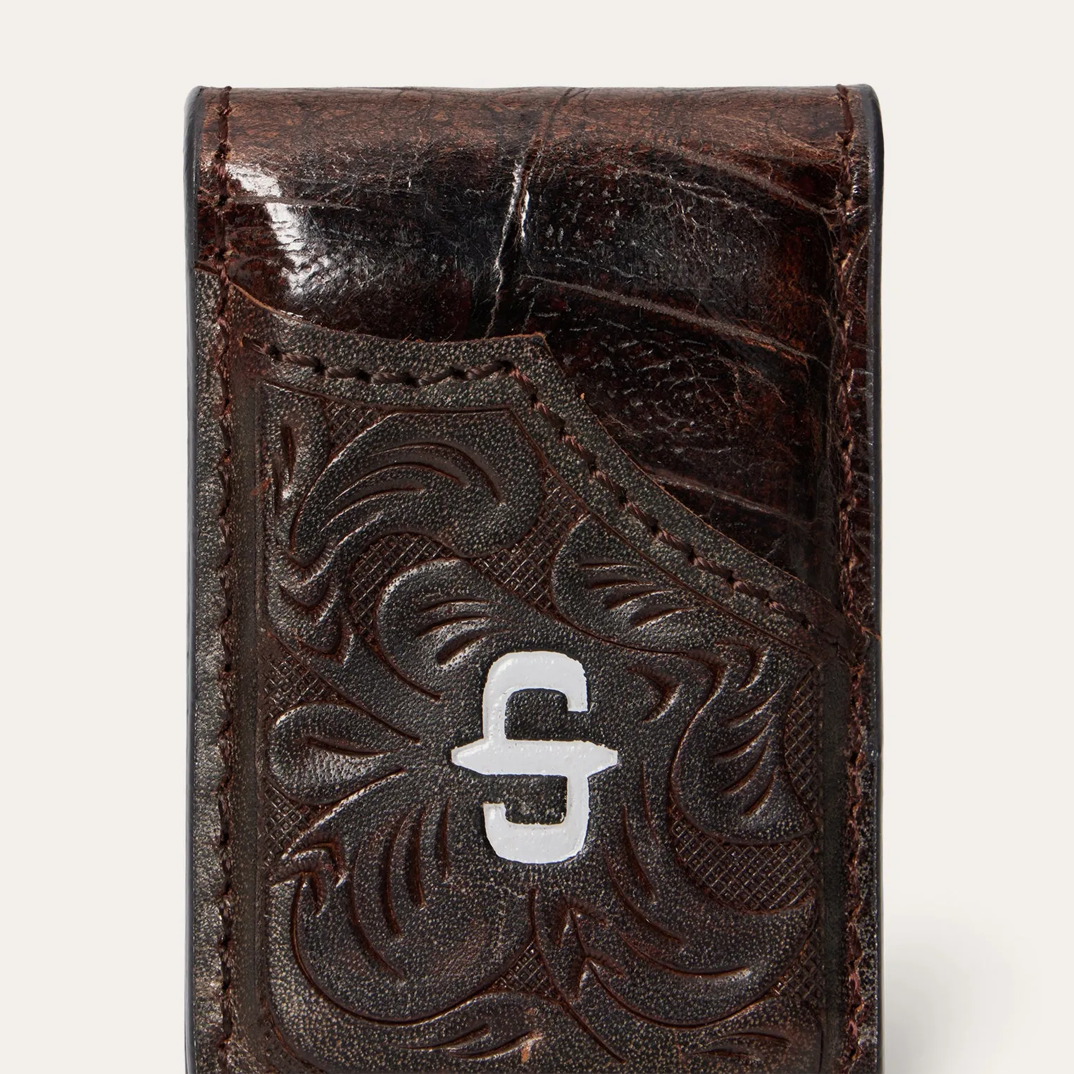 Tooled Embossed Croco Money Clip sold by Stetson product image thumbnail 4