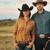 Mojave Longhorn Print Snap Western Shirt sold by Stetson