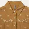 Mojave Longhorn Print Snap Western Shirt sold by Stetson