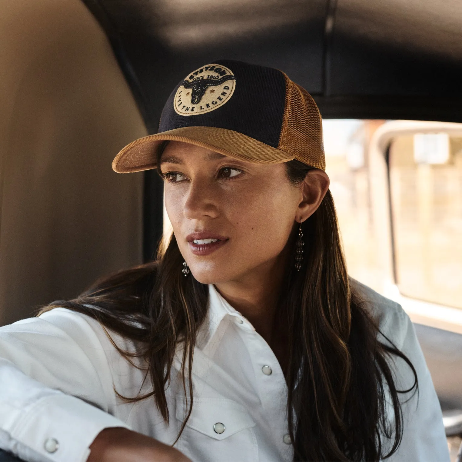 Navy Longhorn Trucker Cap sold by Stetson product image thumbnail 2