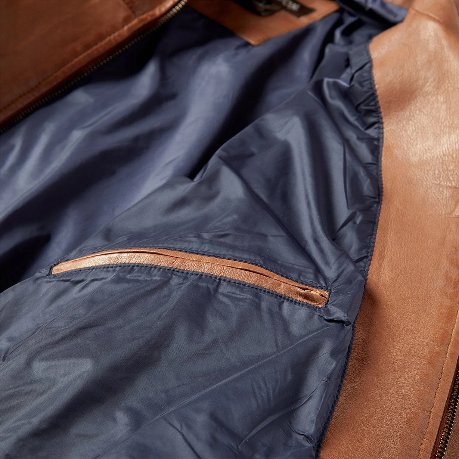 Zip-Front Lightweight Leather Jacket sold by Stetson product image thumbnail 5