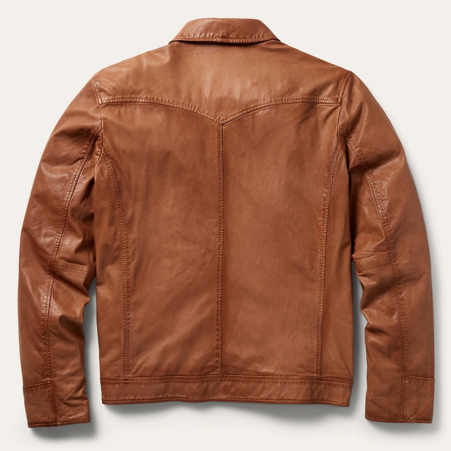 Zip-Front Lightweight Leather Jacket sold by Stetson product image thumbnail 2