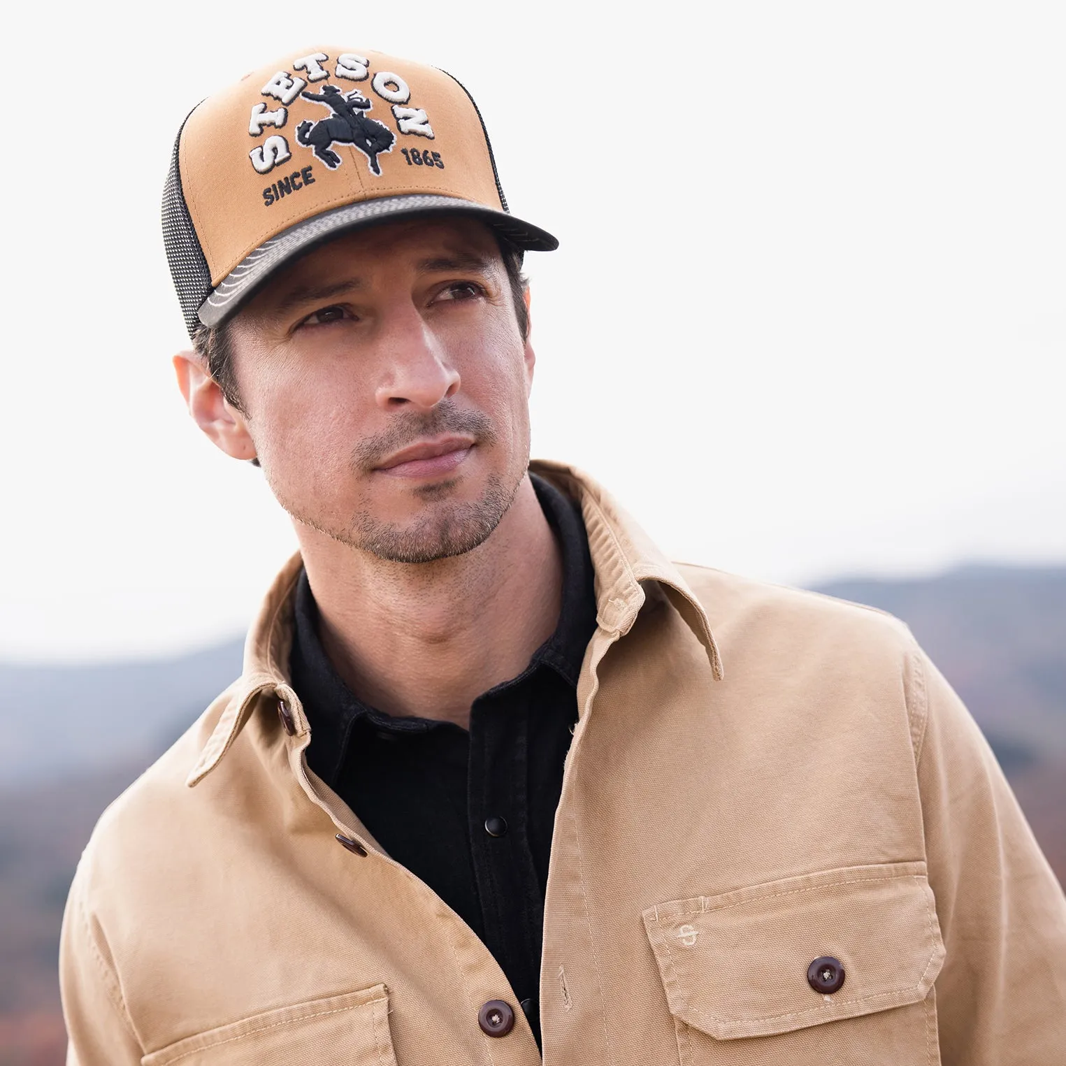 Tan Cowboy Trucker Cap sold by Stetson product image thumbnail 2