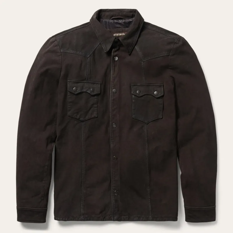 Leather Western Shirt Jacket sold by Stetson