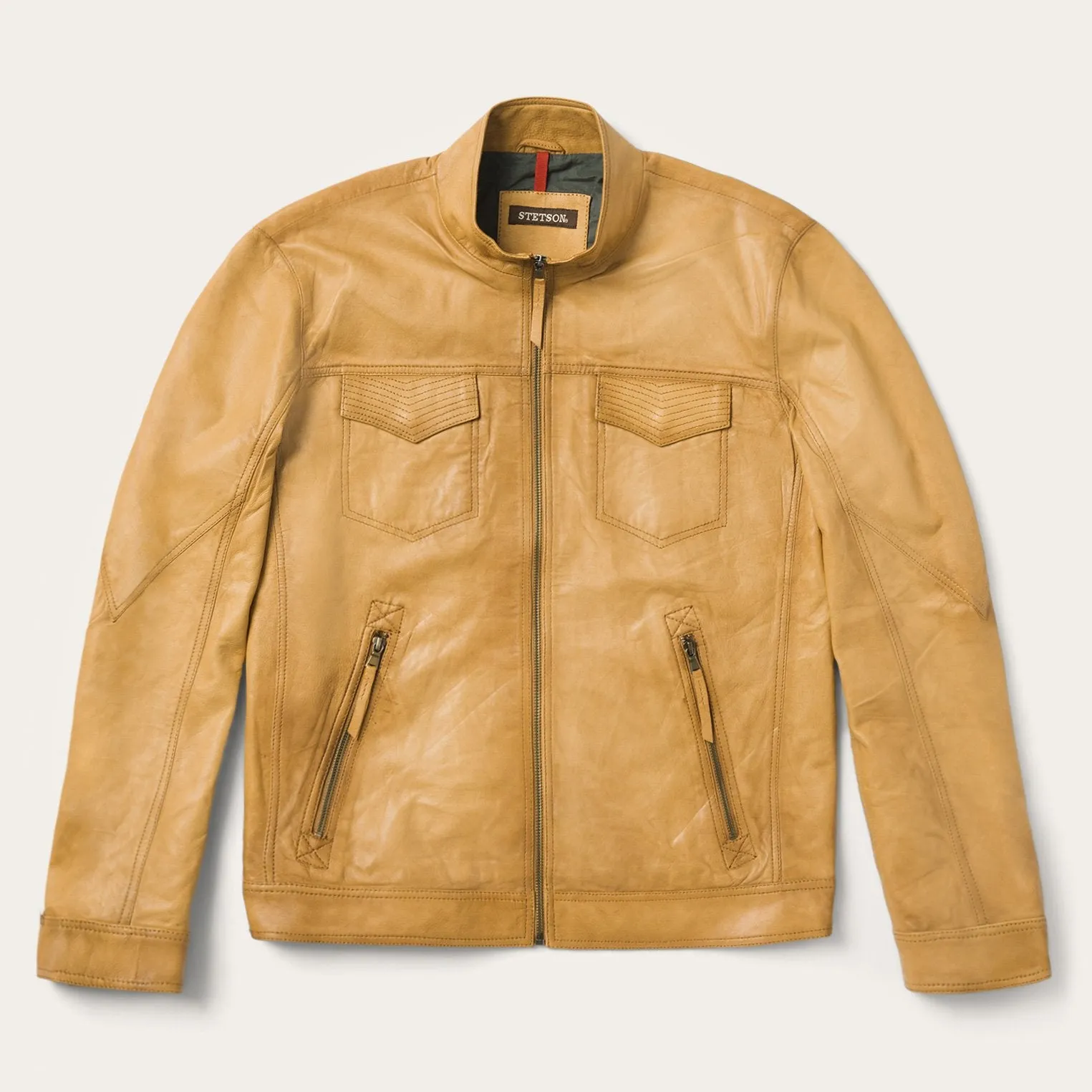 Butter Soft Distressed Leather Jacket sold by Stetson